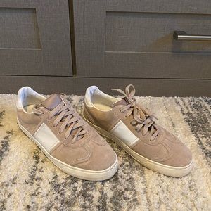 Valentino leather and suede rockstud sneakers